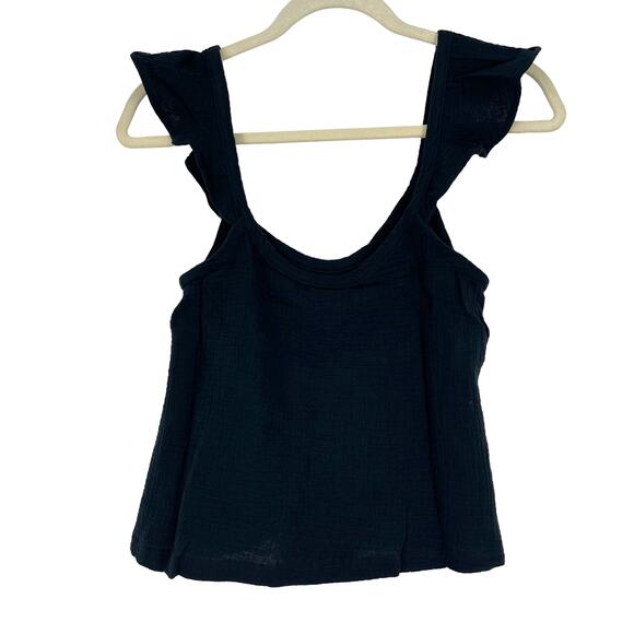 Marine Layer Jude Flutter Sleeve Tank Black Small NWT - Picture 3 of 6